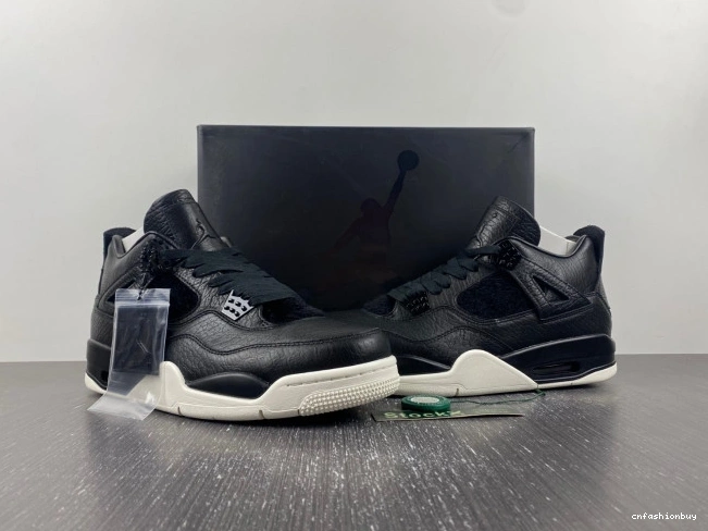 Black Jordan 4 819139-010 Retro Hair Pony 0824